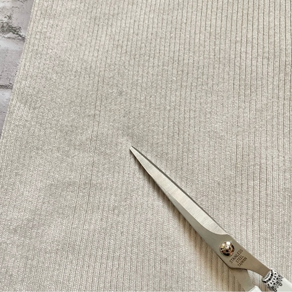 Lauren Ralph Lauren Cream Turtleneck Sweater with Faux Leather Trim - Picture 6 of 10